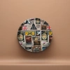 Circular collage-style decorative plate, home decor, dinner plate, living room coffee table decoration Application Scenario
